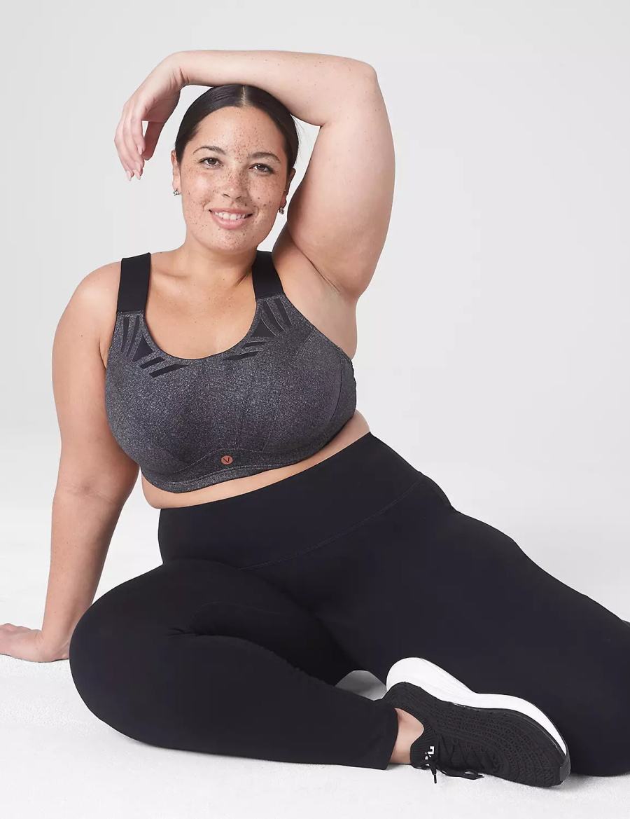 Lane Bryant LIVI Max Support Wicking Underwire Sport BH Dames Grijs | RGY8819NI