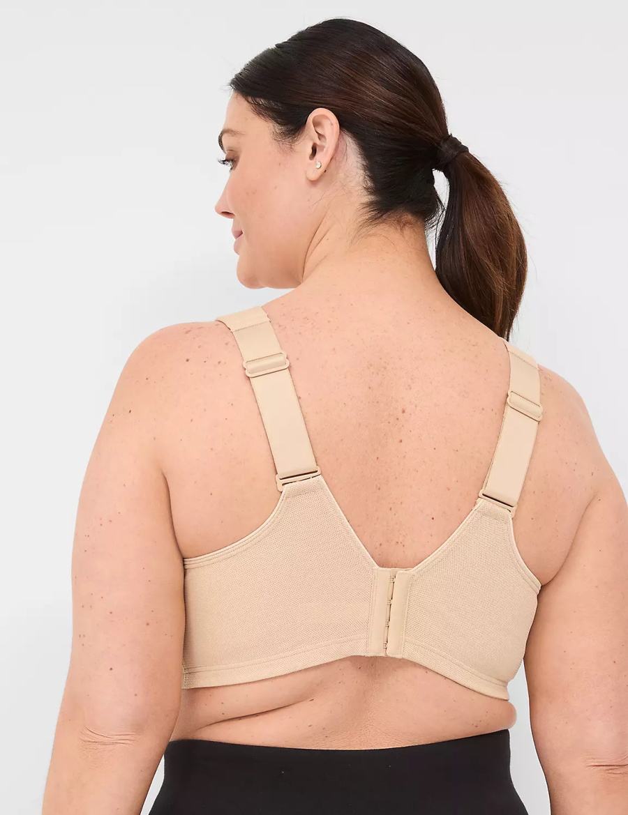 Lane Bryant LIVI Max Support Wicking Underwire Sport BH Dames Beige | CWV3413CE