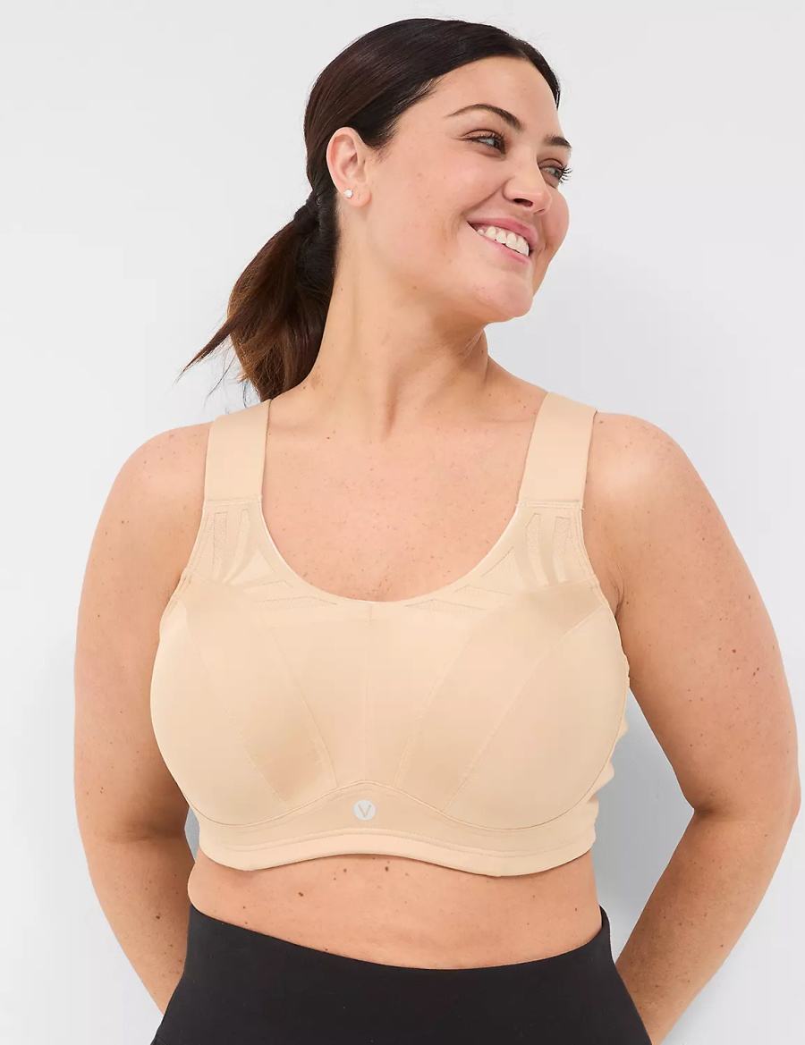 Lane Bryant LIVI Max Support Wicking Underwire Sport BH Dames Beige | CWV3413CE