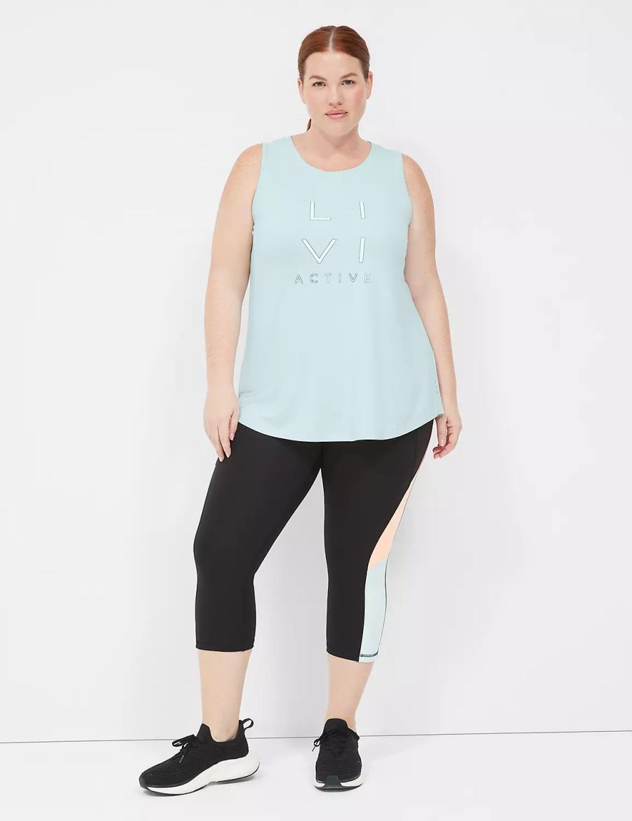 Lane Bryant LIVI Recycled LIVI Soft Logo Graphic Tanktop Dames Lichtgroen | MBN8922JW