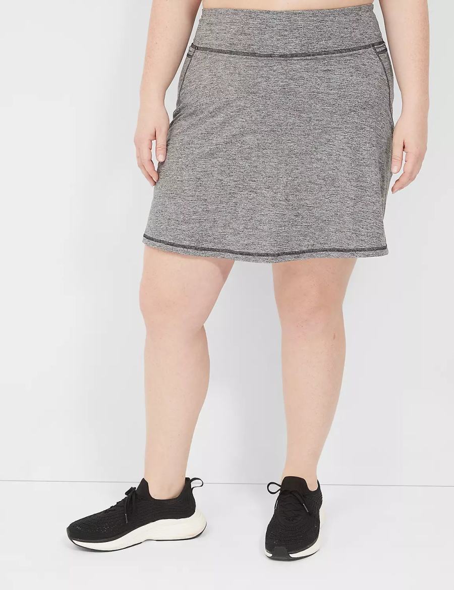 Lane Bryant LIVI Recycled LIVI Soft Marl Korte Broek Dames Zwart Wit | ROM4829DG
