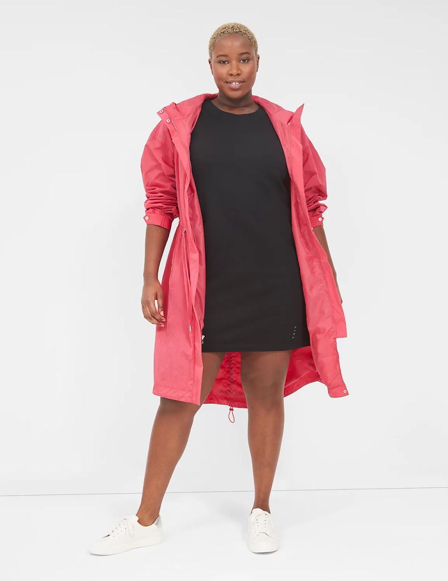 Lane Bryant LIVI Sleeveless Crew-Neck French Terry Casual Jurk Dames Zwart | RER4850VS