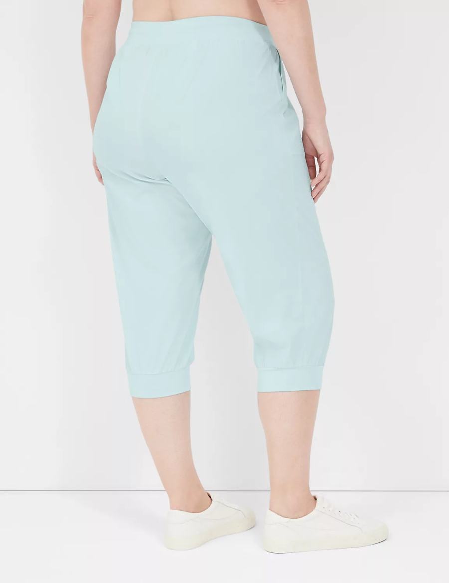 Lane Bryant LIVI Stretch Woven Capri Joggingbroek Dames Lichtgroen | JMJ2550FQ