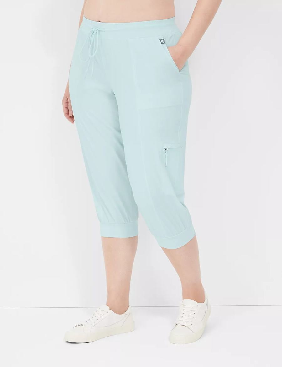 Lane Bryant LIVI Stretch Woven Capri Joggingbroek Dames Lichtgroen | JMJ2550FQ
