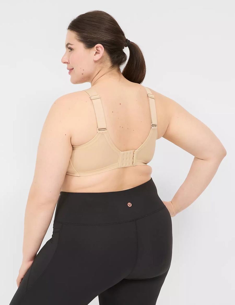 Lane Bryant LIVI Wicking Medium Impact NW Sport BH Dames Beige | BAP7583XK
