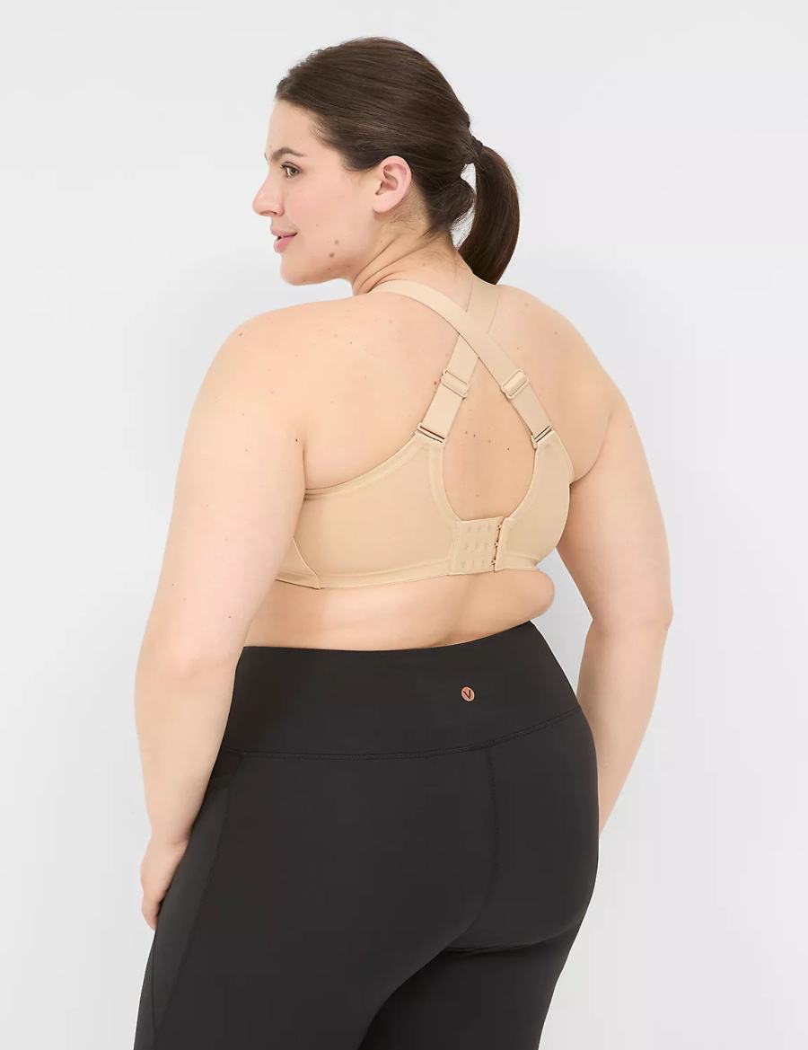Lane Bryant LIVI Wicking Medium Impact NW Sport BH Dames Beige | BAP7583XK