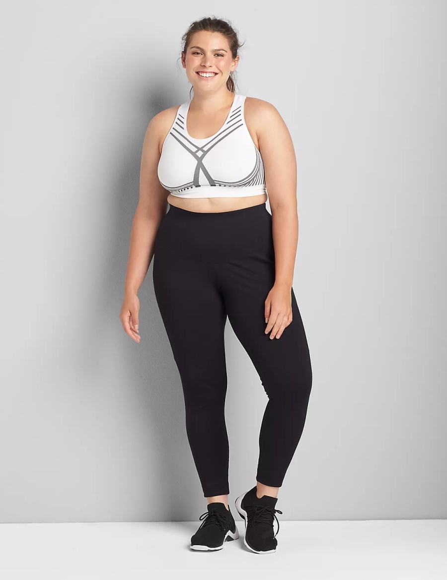 Lane Bryant LIVI Wireless Medium-Impact Seamless Sport BH Dames Wit | WDI8961EL