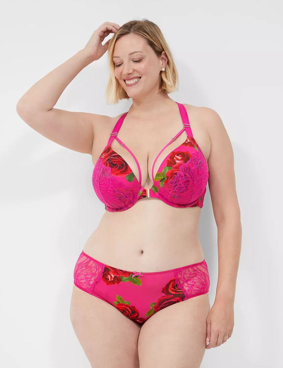 Lane Bryant Lace-Back Brutaal Panty Dames Roze Fuchsie | QDV70100QF