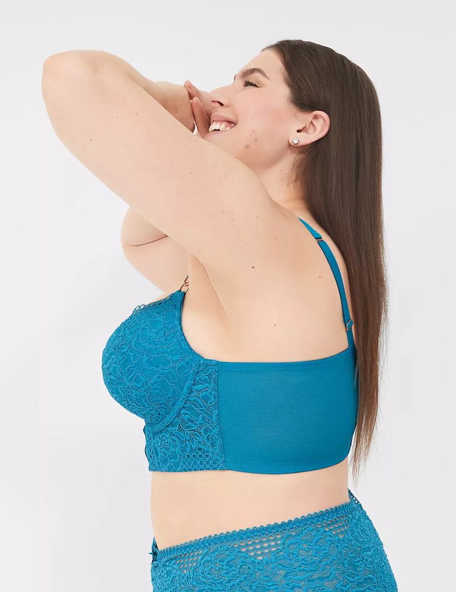 Lane Bryant Lace Longline Boost Balconette BH Dames Blauw | AKT8763AJ