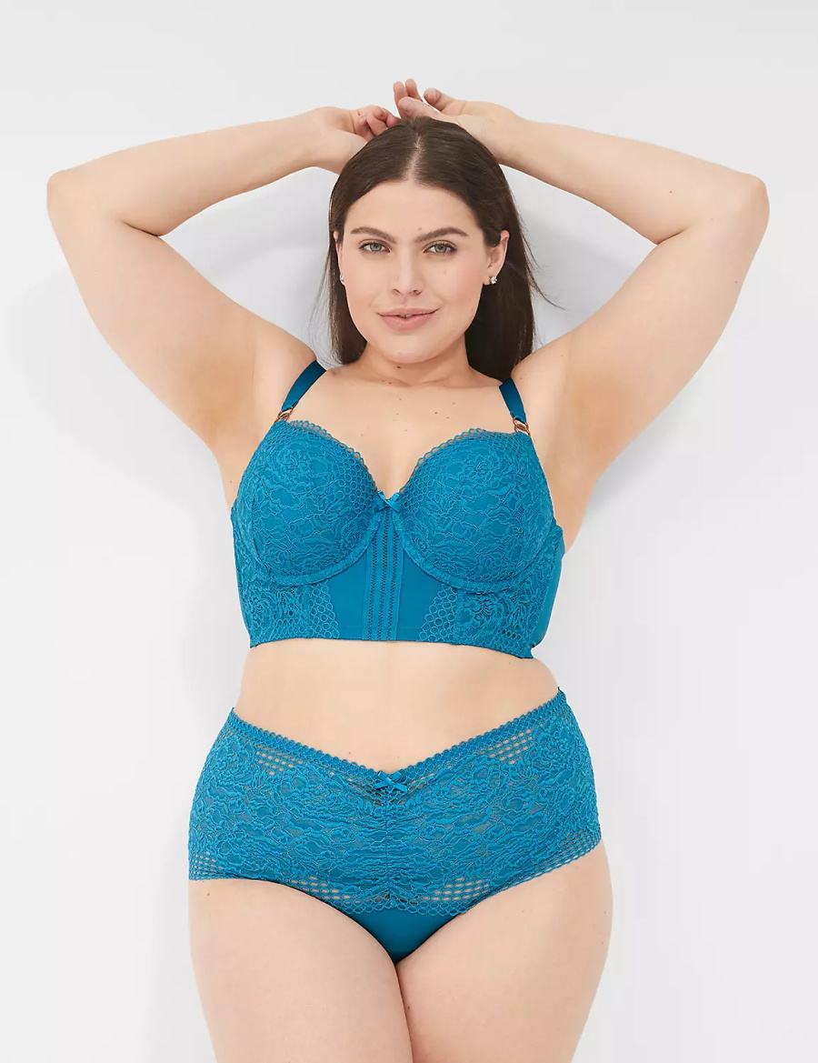 Lane Bryant Lace Longline Boost Balconette BH Dames Blauw | AKT8763AJ