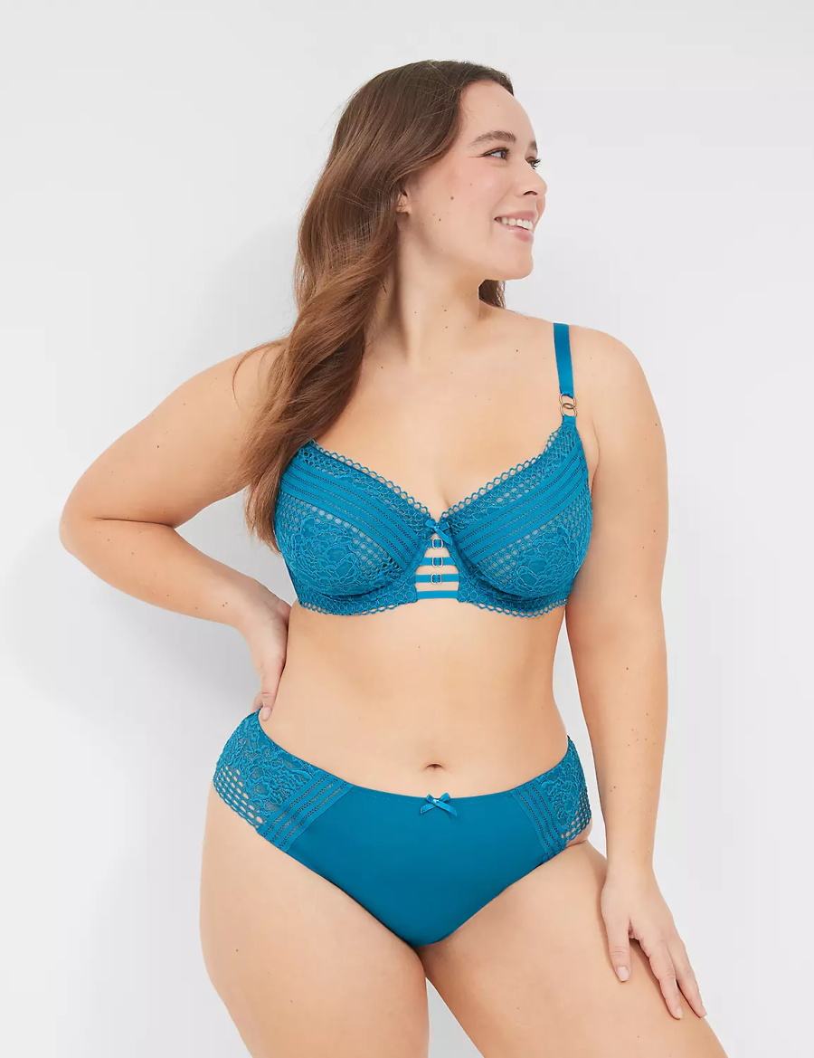 Lane Bryant Lace Unlined Balconette BH Dames Blauw | VAW7268CB