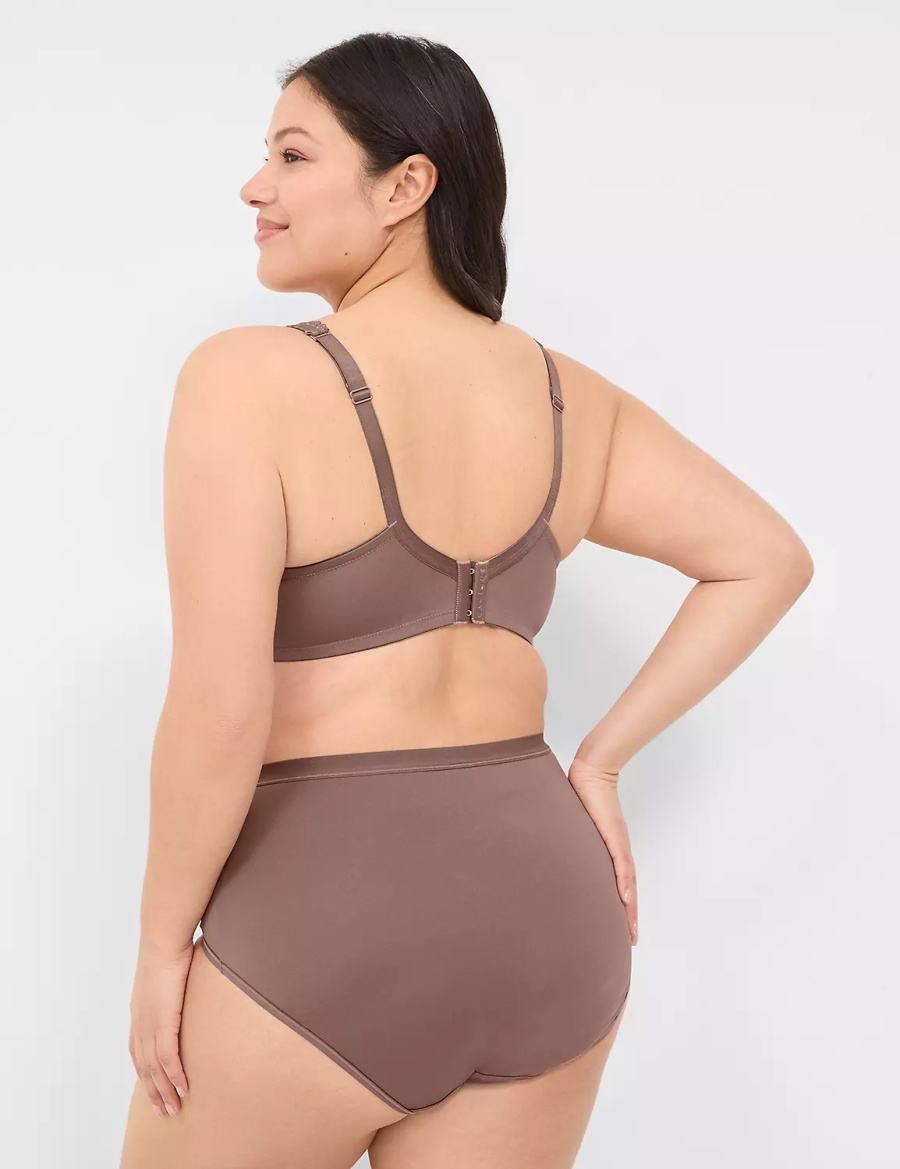 Lane Bryant Lace Unlined Full Coverage Bralettes Dames Diepgrijs Bruin | RFA4373VU