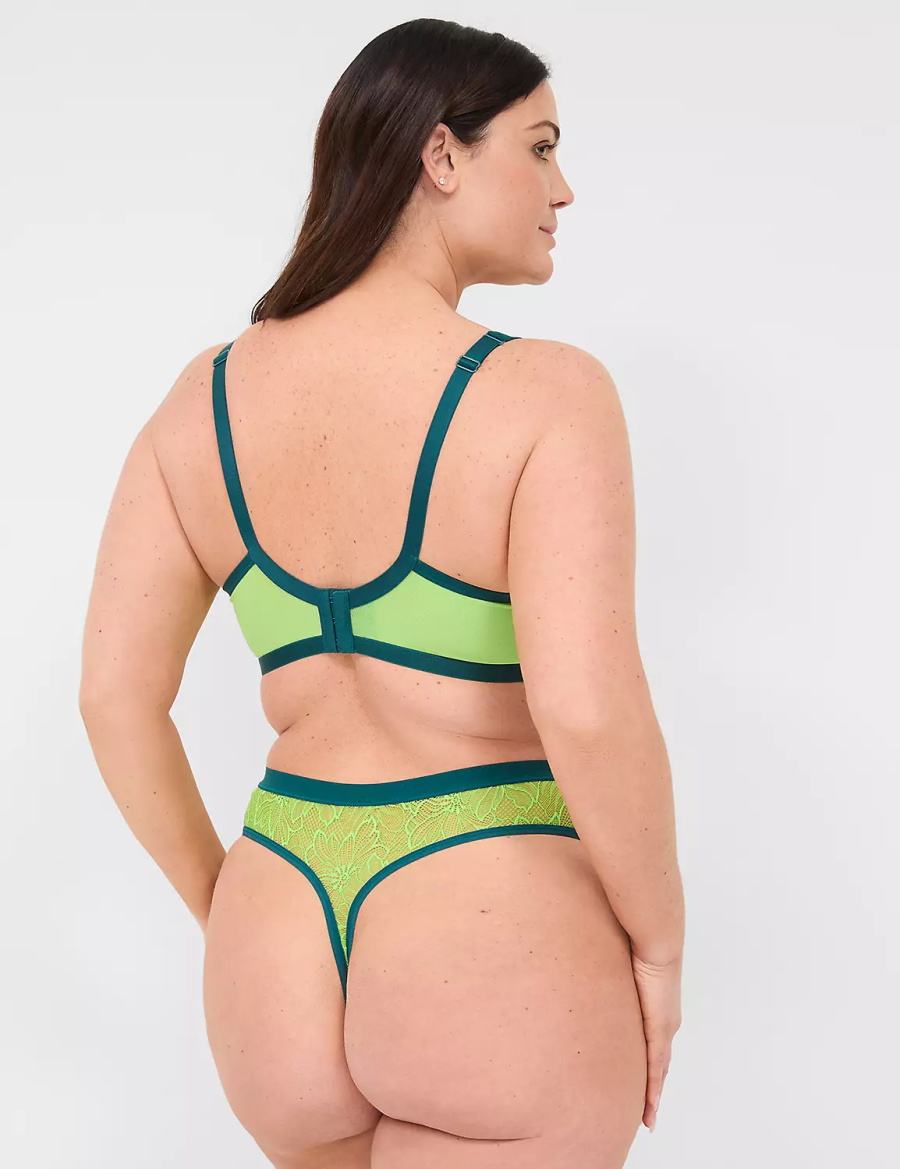 Lane Bryant Lace Unlined High Apex Bralettes Dames Groen | SKV82100YL