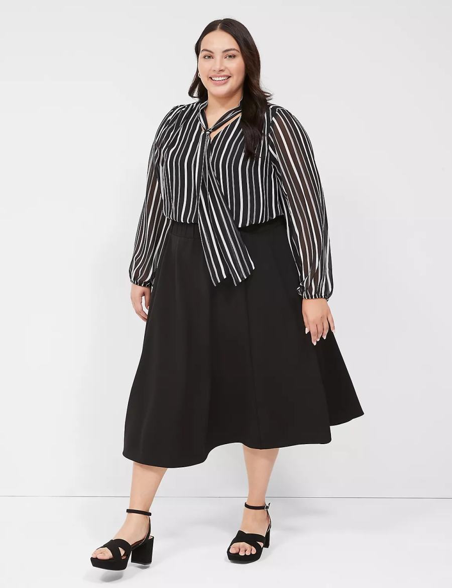 Lane Bryant Lena Rokken Dames Zwart | DMV8917NL