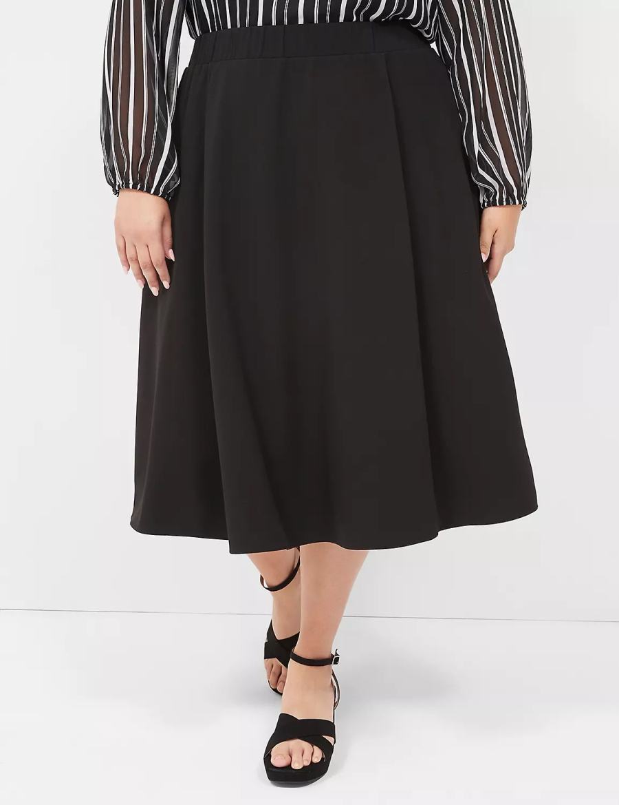 Lane Bryant Lena Rokken Dames Zwart | DMV8917NL