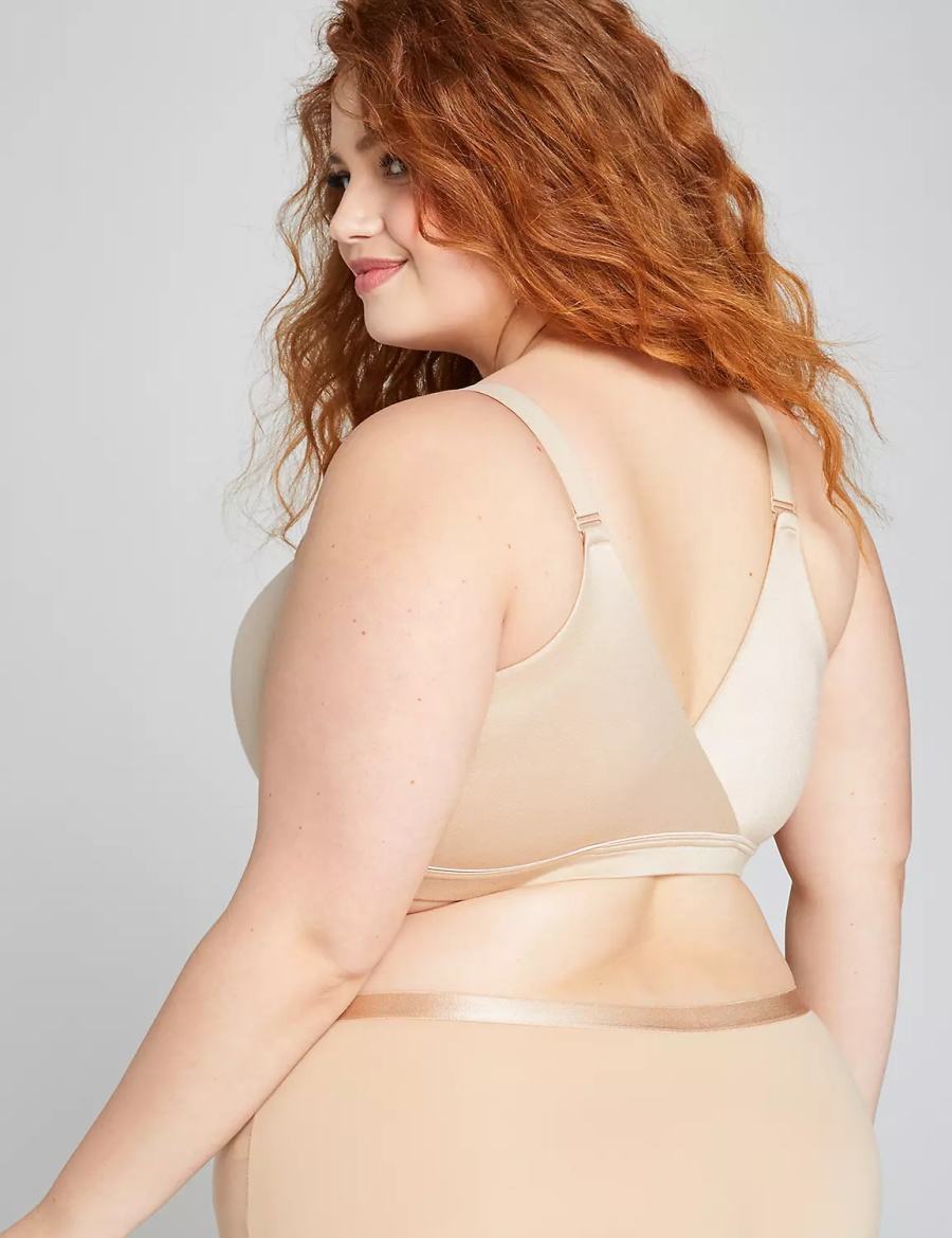 Lane Bryant Lightly Lined Lounge Bralettes Dames Beige | DWM6284MV