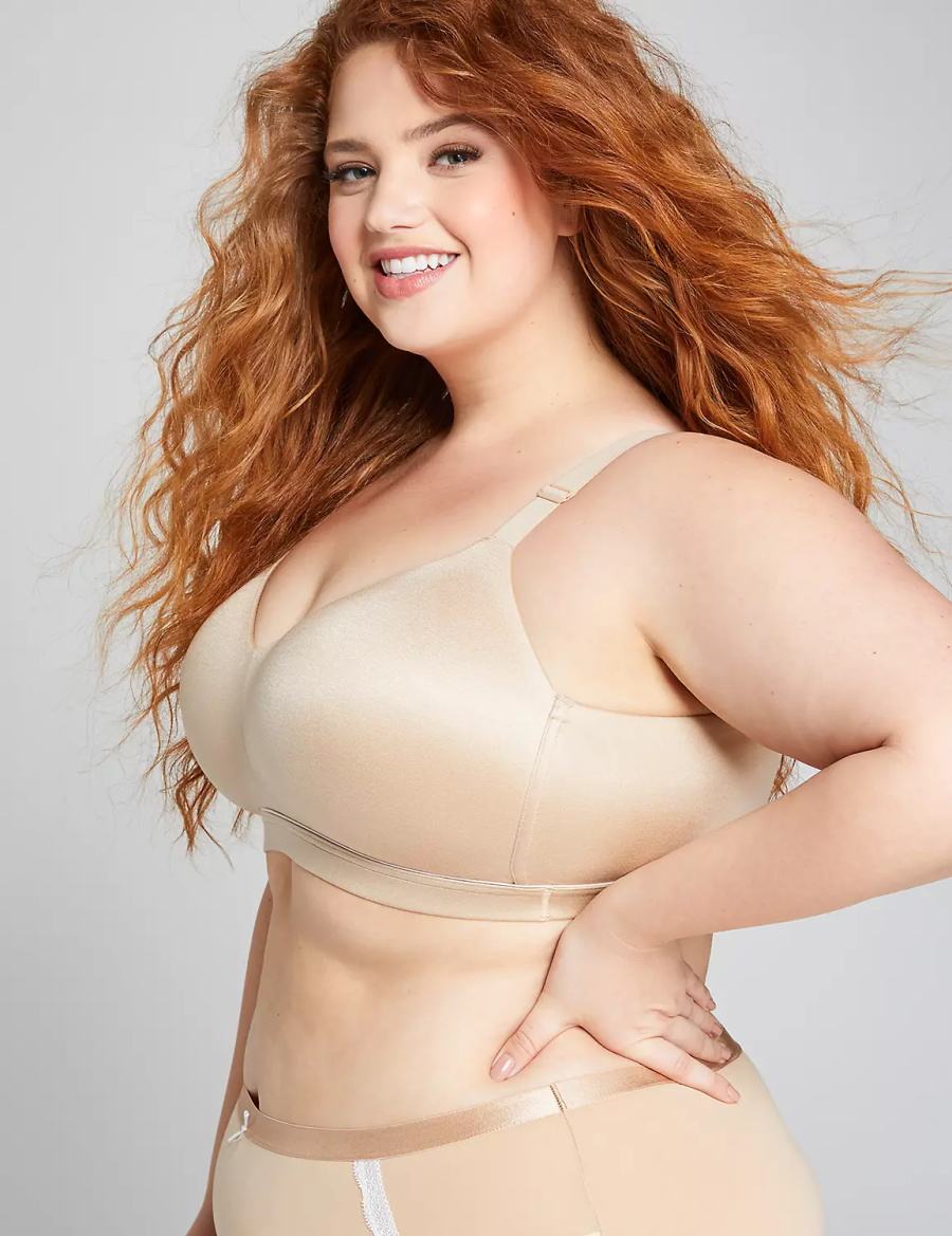 Lane Bryant Lightly Lined Lounge Bralettes Dames Beige | DWM6284MV