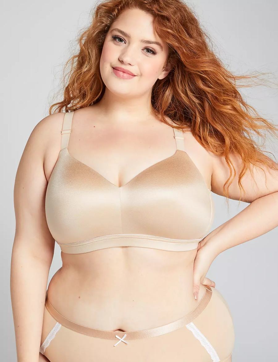 Lane Bryant Lightly Lined Lounge Bralettes Dames Beige | DWM6284MV