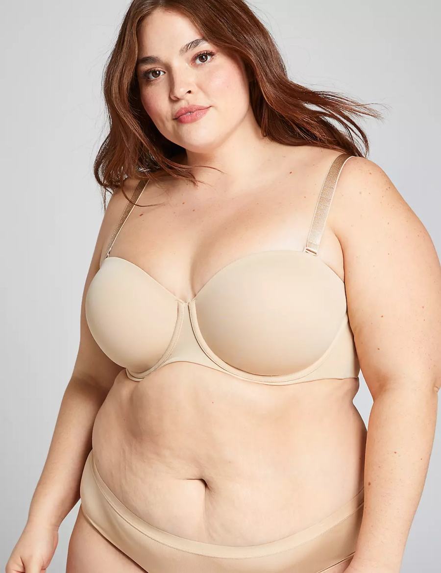 Lane Bryant Lightly Lined Multi-Way Strapless BH Dames Beige | IUT6898UL