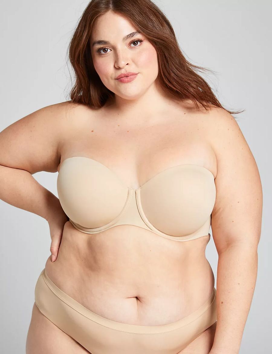 Lane Bryant Lightly Lined Multi-Way Strapless BH Dames Beige | IUT6898UL