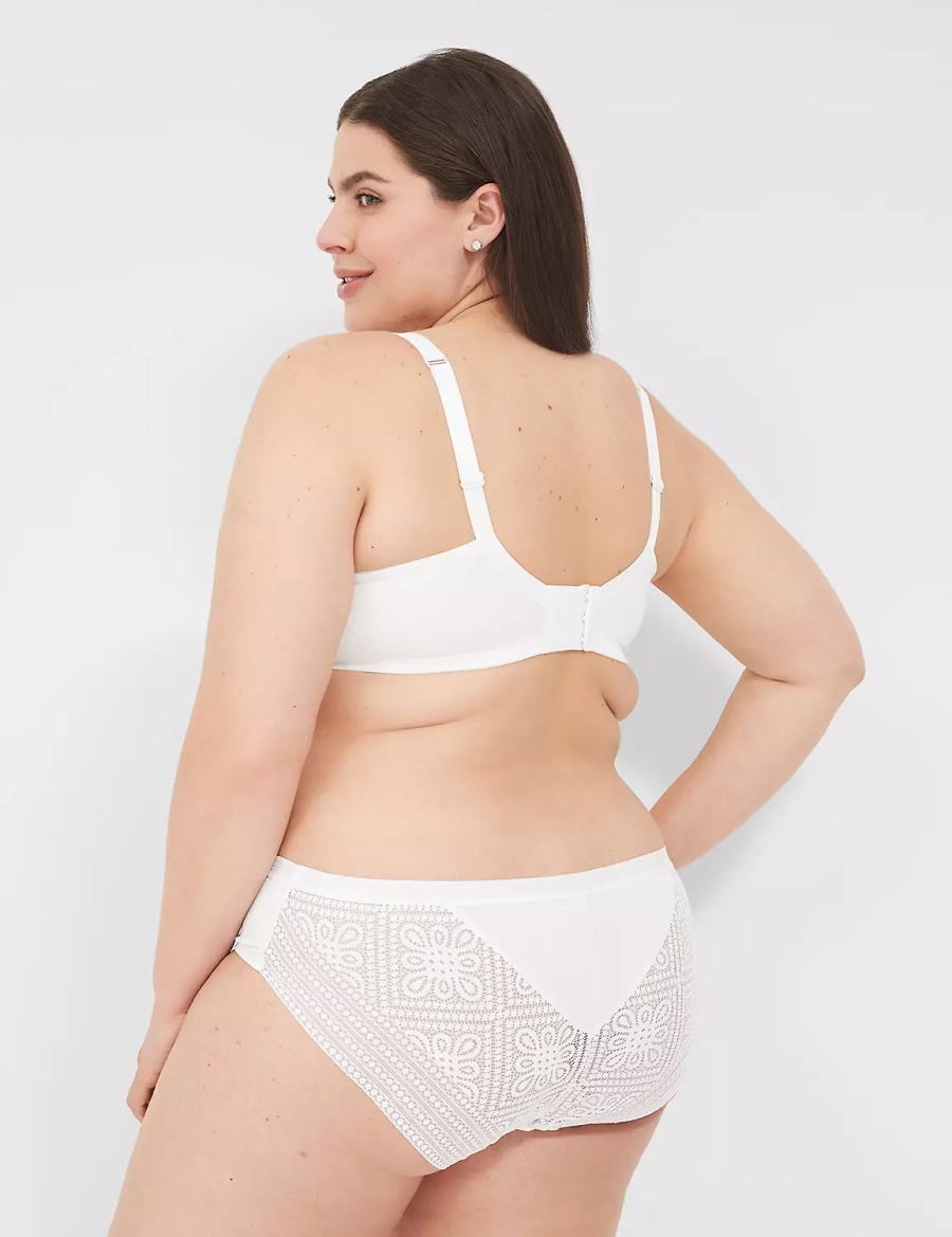 Lane Bryant Lightly Lined With Lace Balconette BH Dames Wit | SHH575EE
