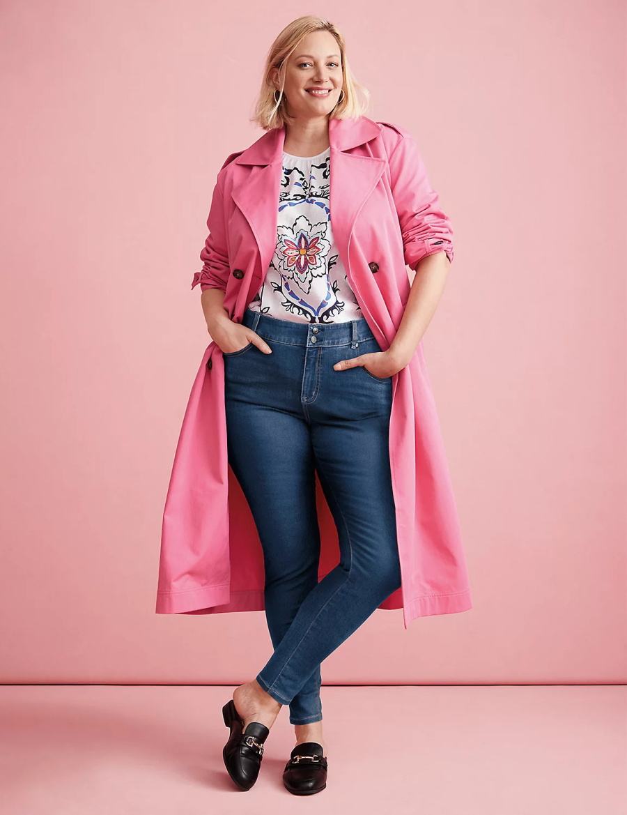 Lane Bryant Long-Sleeve Peasant Blouse Dames Wit Gekleurd | CTW213OB