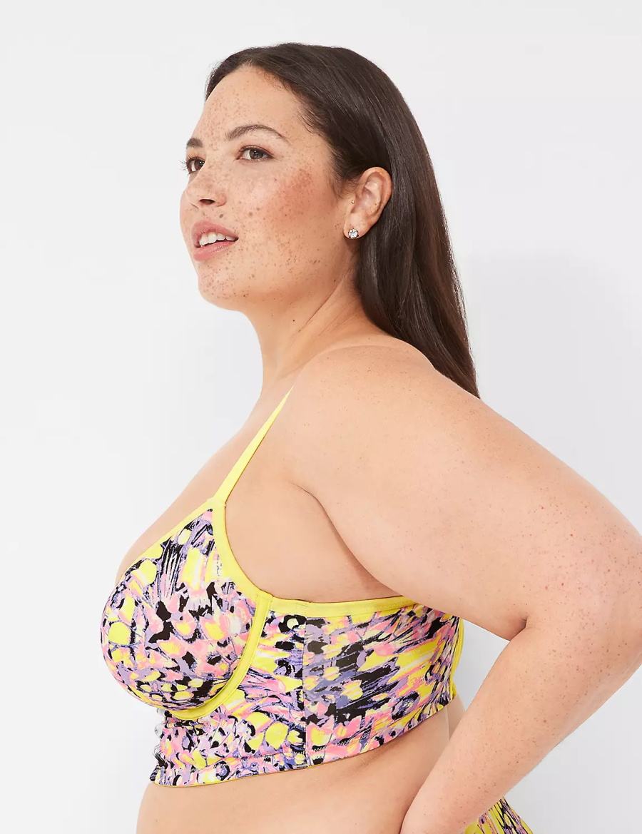 Lane Bryant Longline Demi Bralettes Dames Geel Gekleurd | QBM2345RF