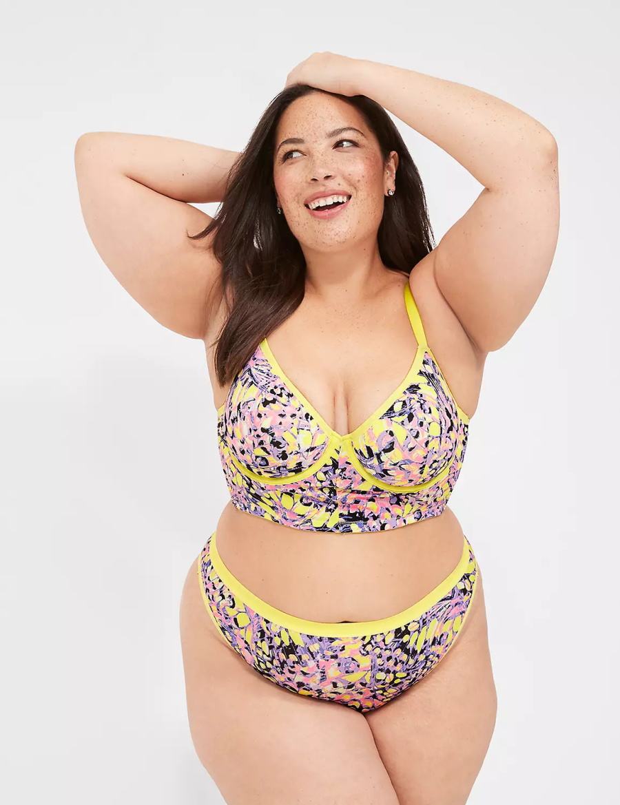 Lane Bryant Longline Demi Bralettes Dames Geel Gekleurd | QBM2345RF