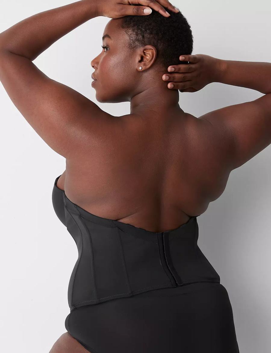 Lane Bryant Low-Back Multiway Bustier Bralettes Dames Zwart | WSA7192HR