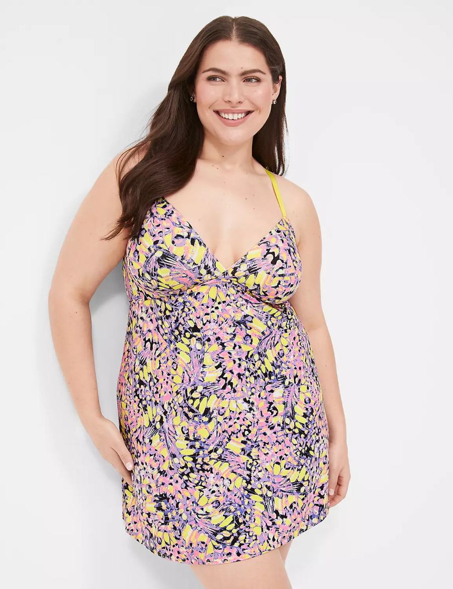 Lane Bryant Microfiber Triangle Slip Jurk Dames Geel Gekleurd | BHM8154BN