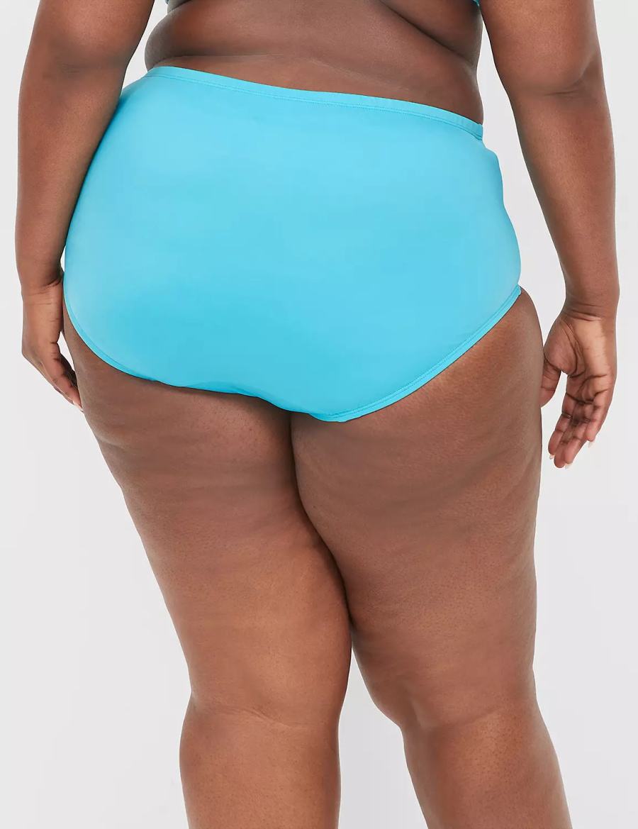 Lane Bryant Mid-Rise Swim Slips Dames Blauw | WVG9443HD