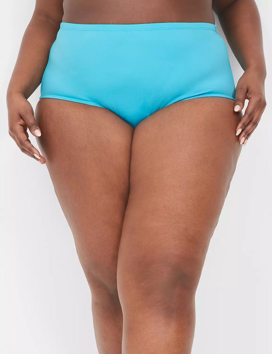 Lane Bryant Mid-Rise Swim Slips Dames Blauw | WVG9443HD