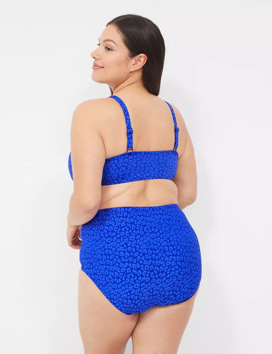 Lane Bryant Mid-Rise Swim Slips Dames Blauw | NOO693AJ