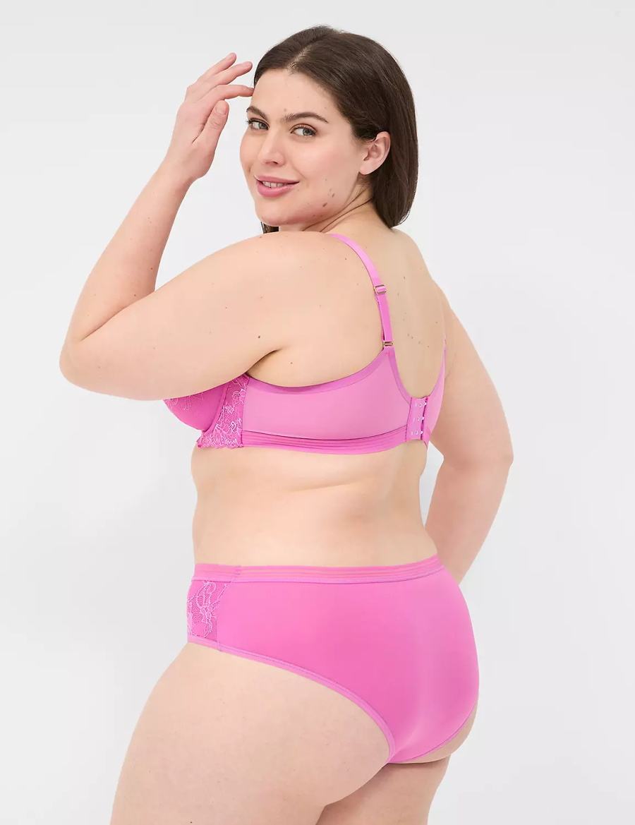 Lane Bryant Modern Romance Lace Demi Ongevoerde BH Dames Paars | AKZ3811OG