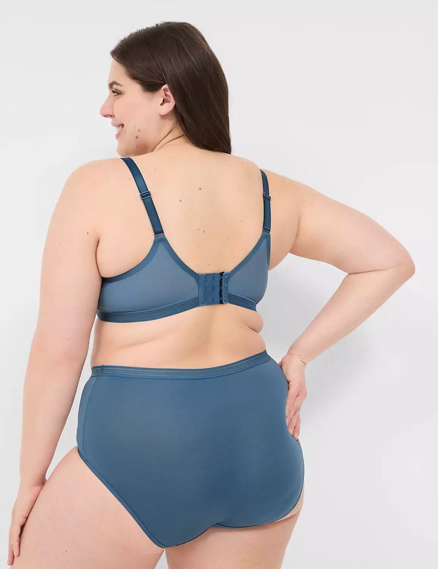 Lane Bryant Modern Romance Lightly Lined Demi Bralettes Dames Blauw Grijs | DEN1564HL