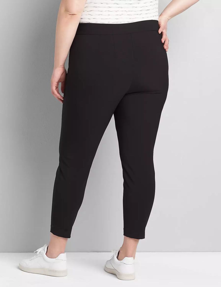 Lane Bryant On-The-Go Slim Ankle Broek Dames Zwart | HCB6456HP