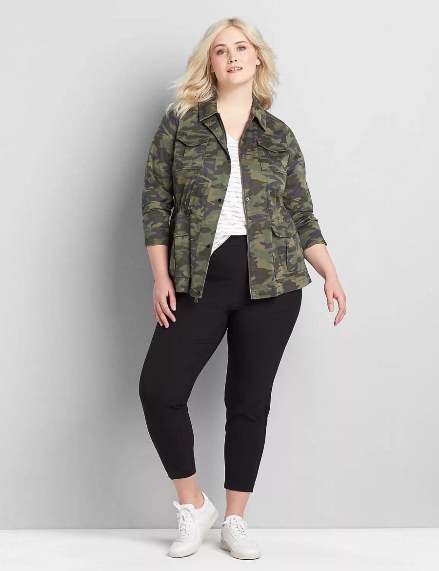 Lane Bryant On-The-Go Slim Ankle Broek Dames Zwart | HCB6456HP