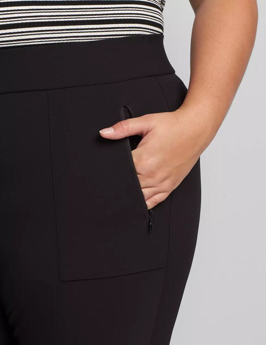 Lane Bryant On-The-Go Slim Ankle Broek Dames Zwart | HCB6456HP
