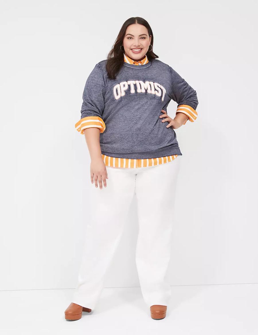 Lane Bryant Optimist Graphic Sweatshirts Dames Blauw | KYO3680GX
