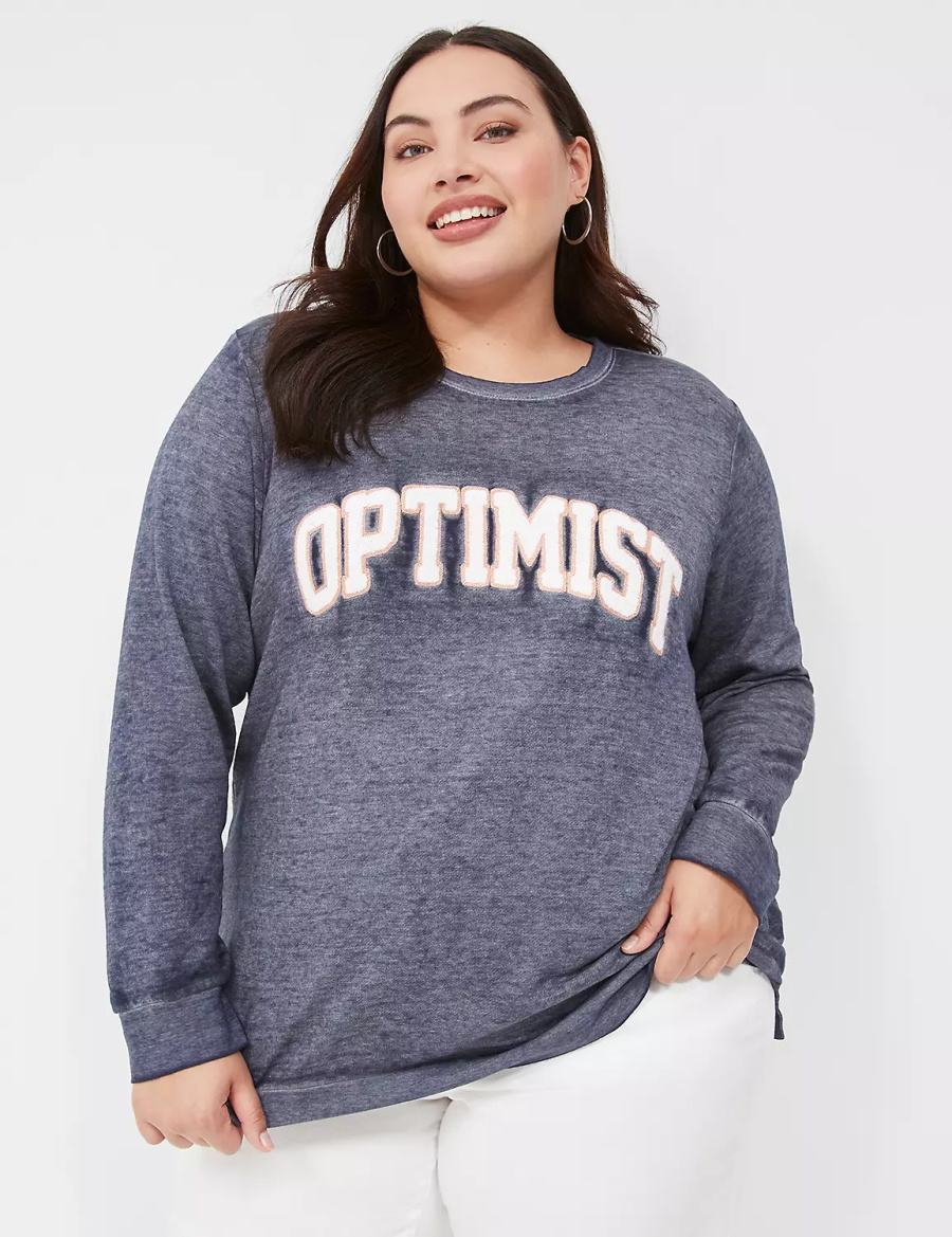 Lane Bryant Optimist Graphic Sweatshirts Dames Blauw | KYO3680GX