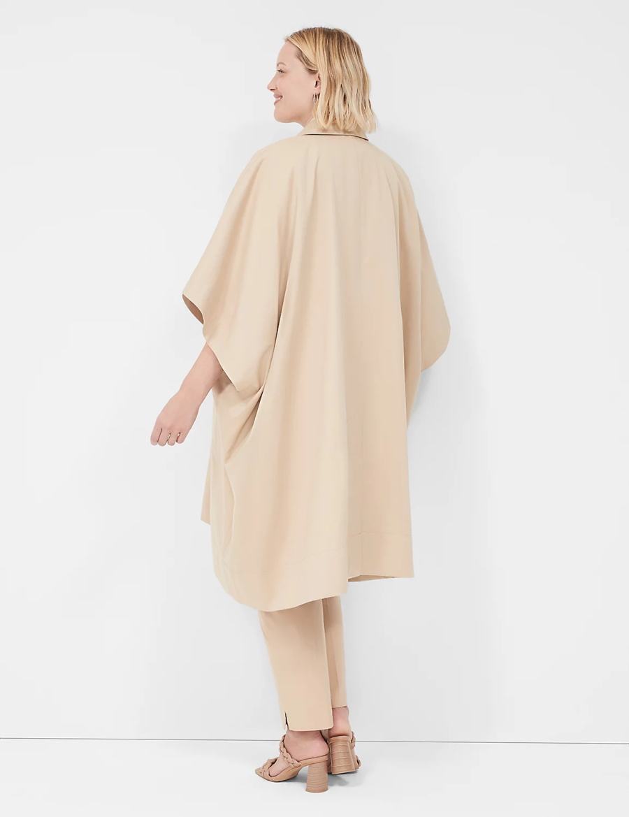 Lane Bryant Oversized Trench Poncho Poncho's Dames Khaki | VNT2671XH