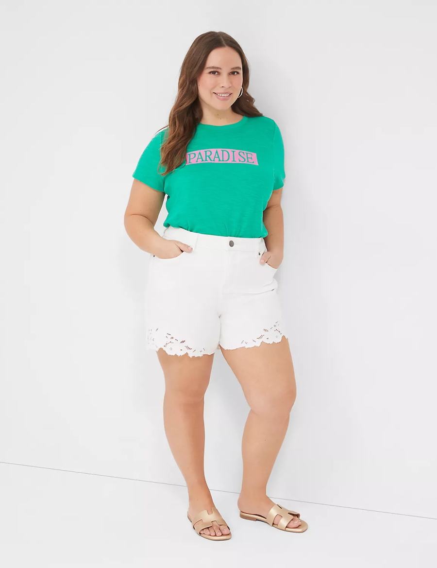 Lane Bryant Paradise Graphic Tee T-shirts Dames Turquoise | KNW160TQ