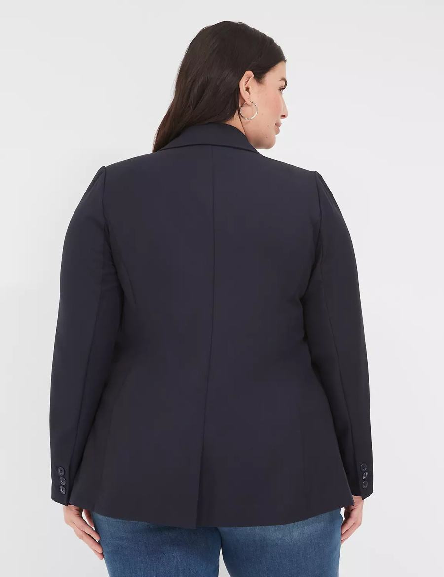 Lane Bryant Perfect Drape Blazer Dames Blauw | NTQ5068PI