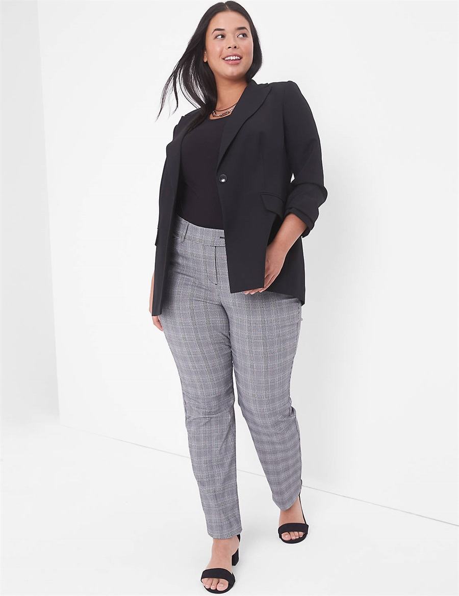 Lane Bryant Perfect Drape Blazer Dames Zwart | YUL1695MN