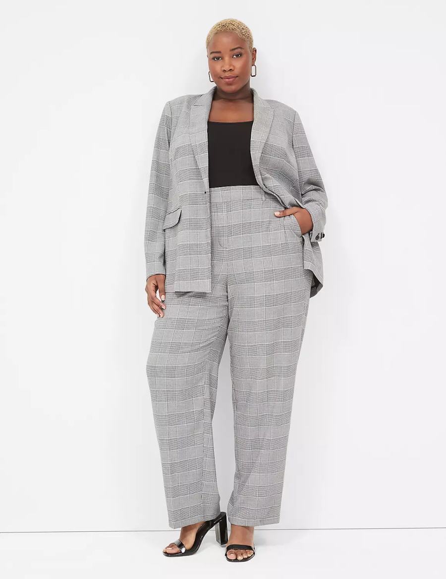 Lane Bryant Perfect Drape One-Button Blazer Dames Zwart | EIZ4325SX