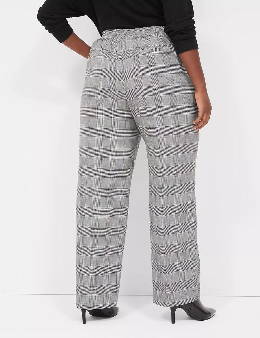 Lane Bryant Perfect Drape Pull-On Straight Broek Dames Zwart | XIC1313HO