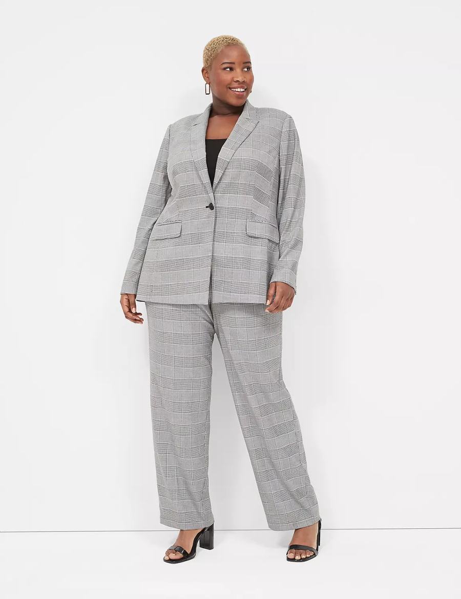 Lane Bryant Perfect Drape Pull-On Straight Broek Dames Zwart | XIC1313HO