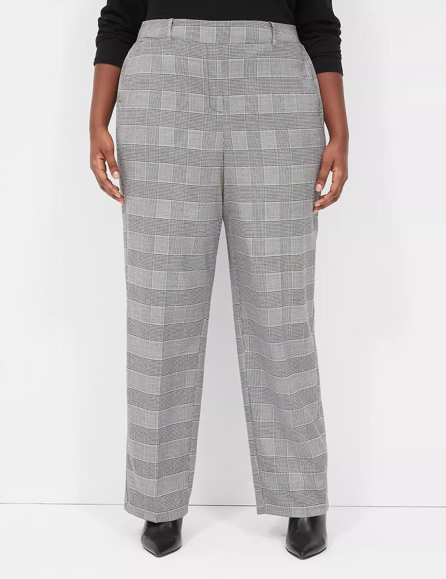 Lane Bryant Perfect Drape Pull-On Straight Broek Dames Zwart | XIC1313HO