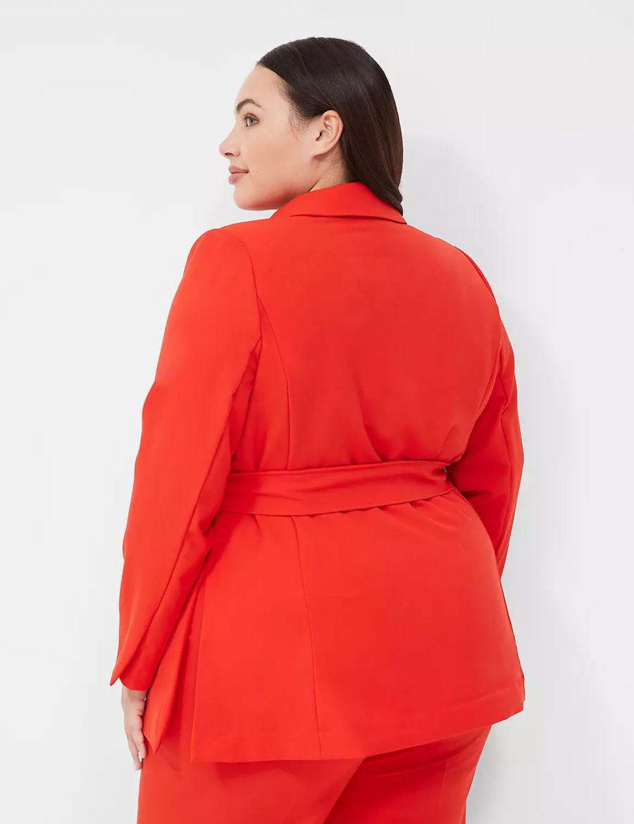Lane Bryant Perfect Drapeed Blazer Dames Rood | VUM7017XT