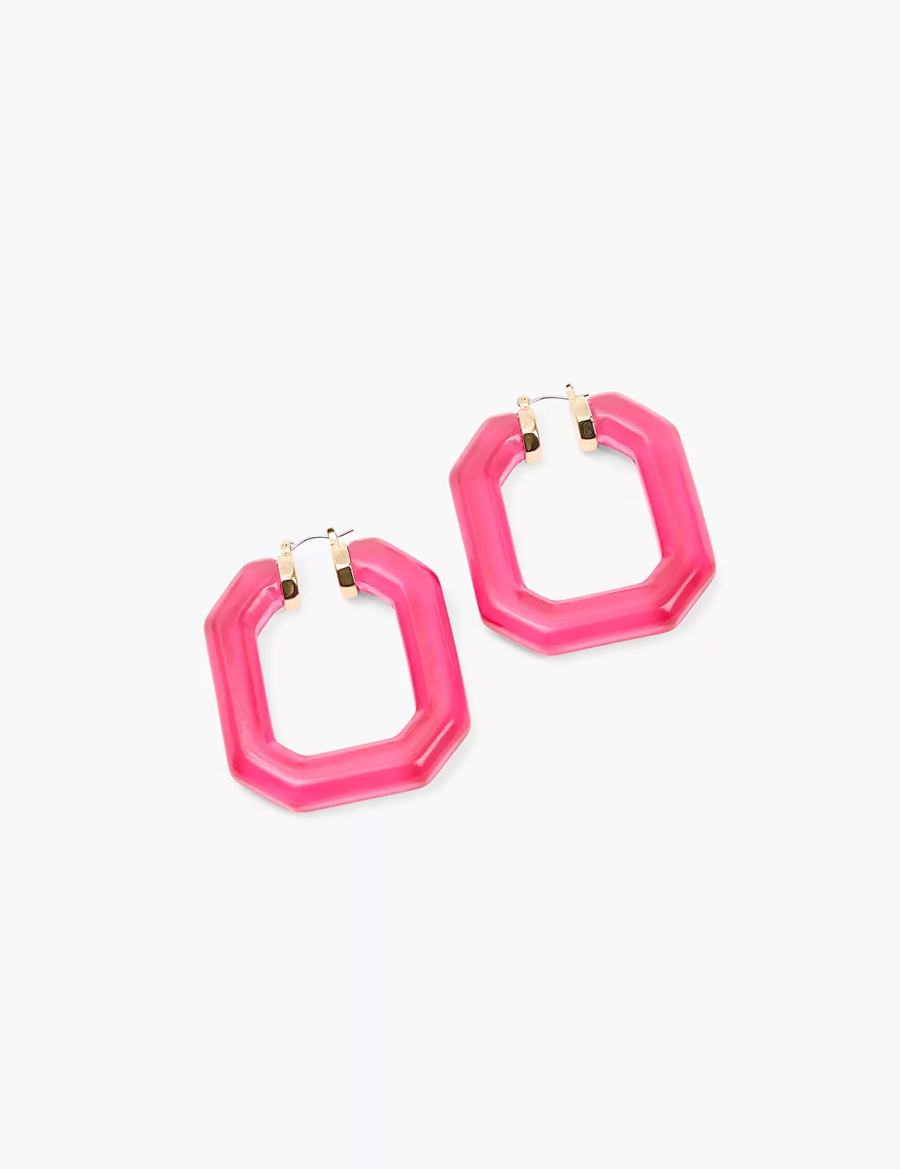 Lane Bryant Pink Acrylic Oorringen Dames Goud | YGV1295UQ